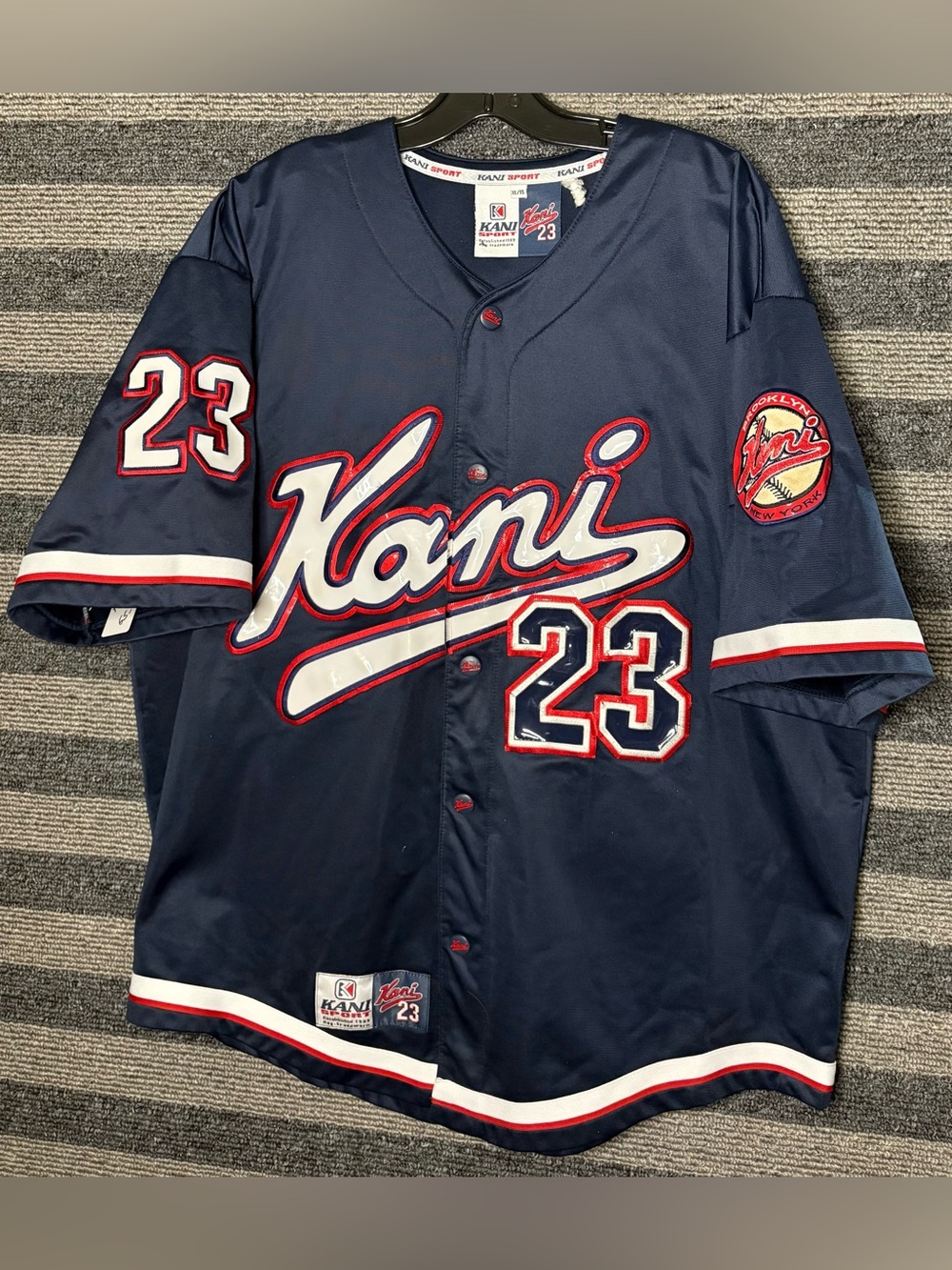 Vintage 90’s Karl Kani Navy Blue #23 Baseball Jersey Men’s XL EUC